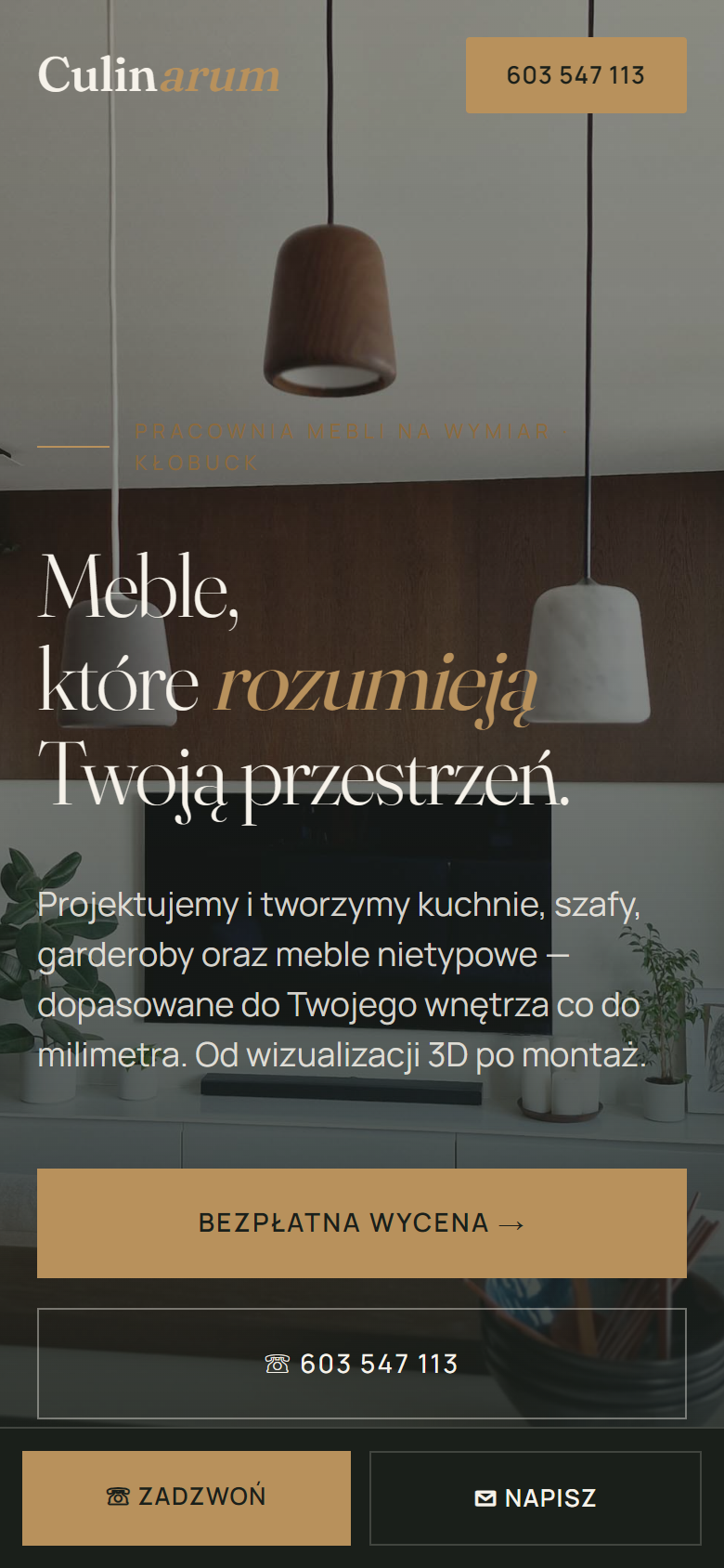 Culinarum — widok mobile