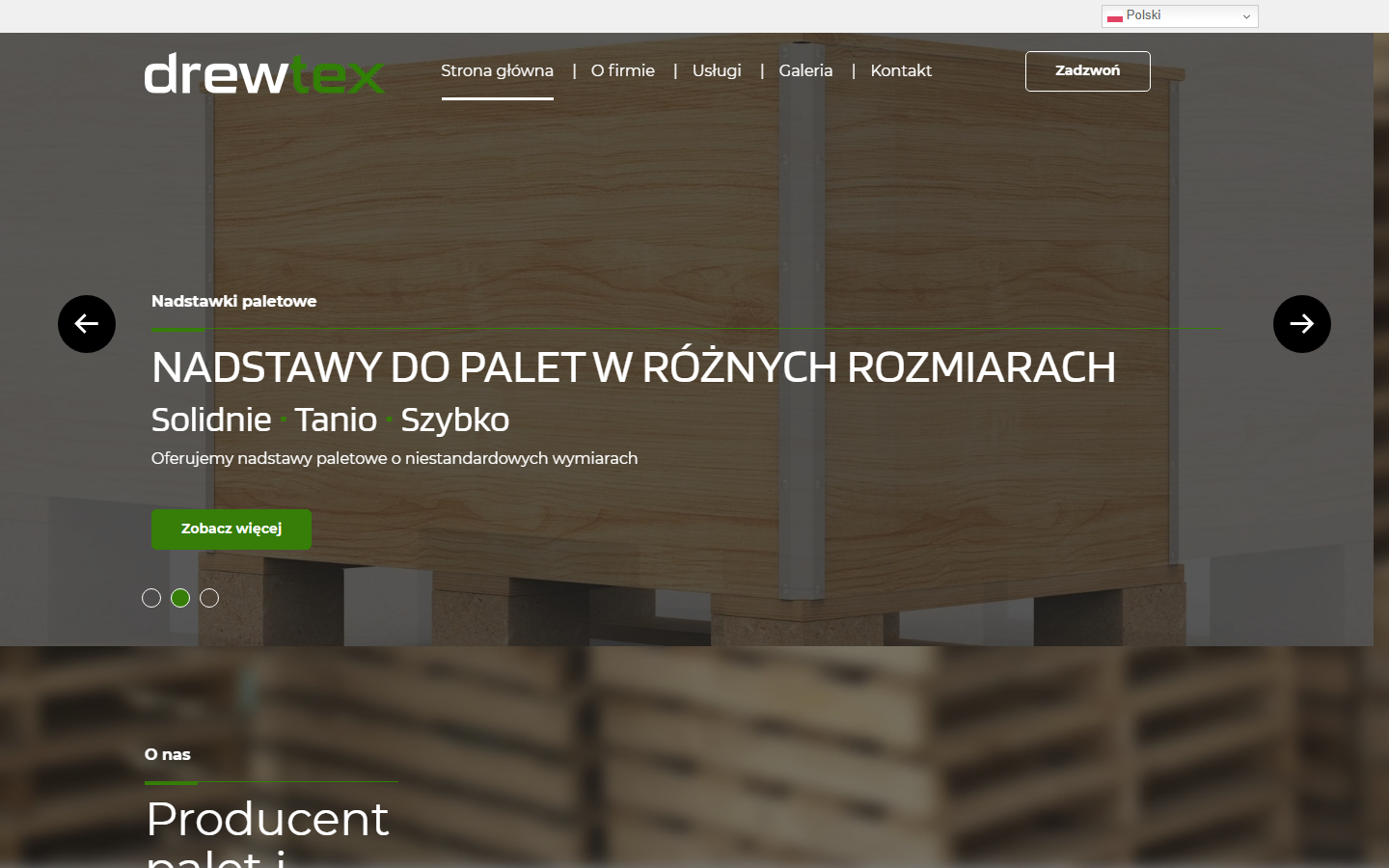 Drewtex — stara strona (szablon WeNet)